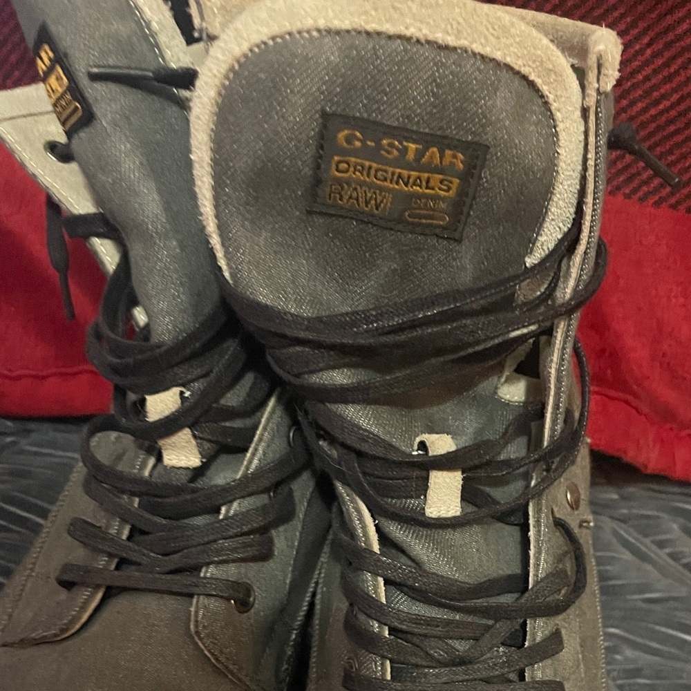 Grey G.Star Original Denim Men’s Boots. Worn once.